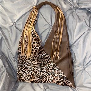 Beautiful Leopard fringe purse